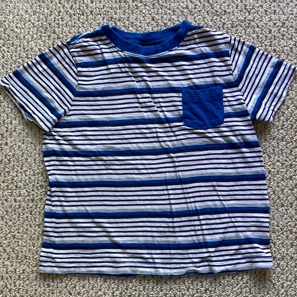 Hanna Andersson Blue and White Striped Tee